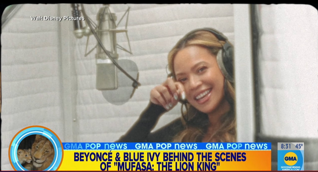 Beyoncé wiped away tears as she got emotional during recording with her daughter Blue Ivy 