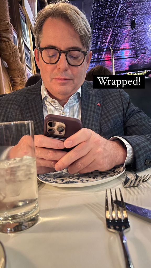 James Wilkie Broderick shares a photo from a dinner with his father Matthew Broderick, posted on Instagram