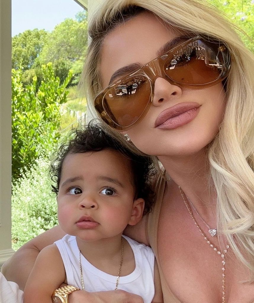 Khloe Kardashian shares first official photos of son Tatum and he's