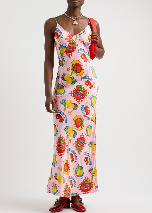 Calypso Bon Appetito Printed Maxi Dress - Damson Madder