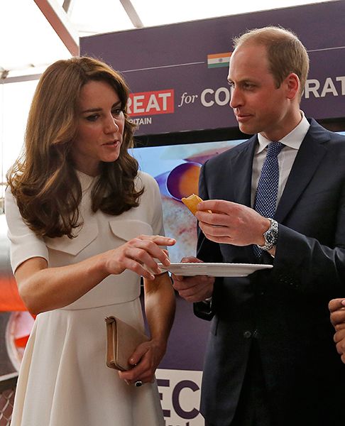 kate middleton and prince william eating pastry