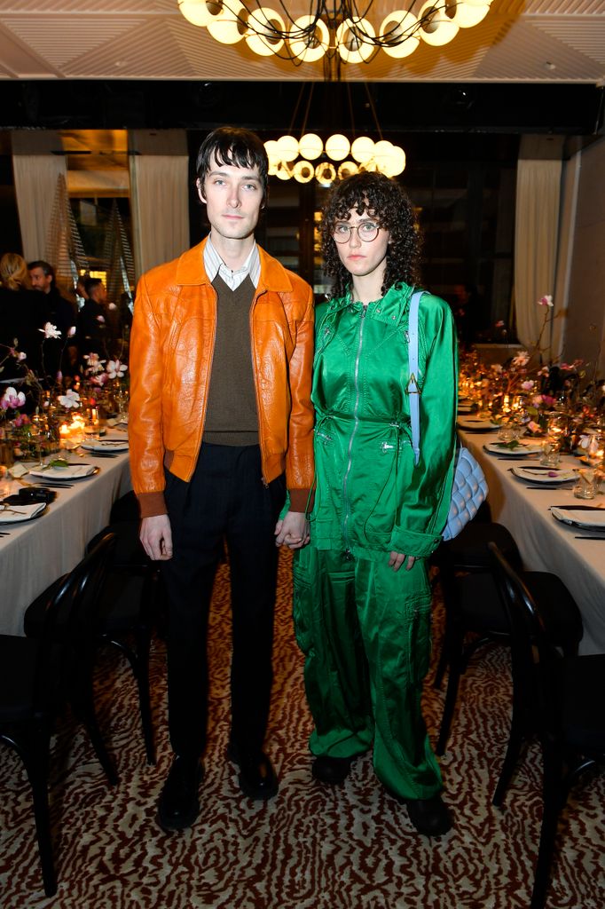 Sam Hine and Ella Emhoff attend the No Waste dinner during New York Fashion Week: The Shows on February 16, 2022