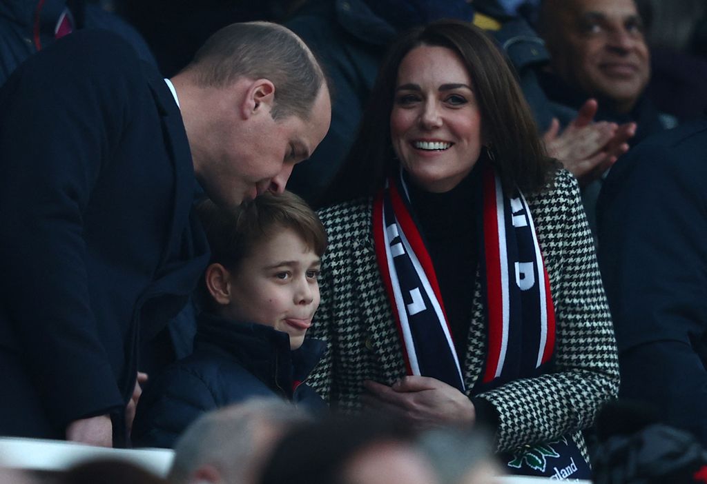 William, Kate and George at Six Nations 2022