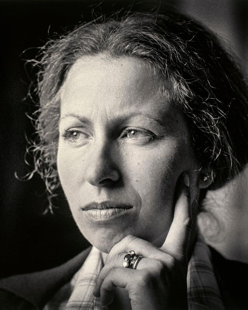 Princess Anne photographed in 1980 in black and white with her engagement ring on show 