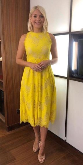 holly willoughby instagram yellow dress