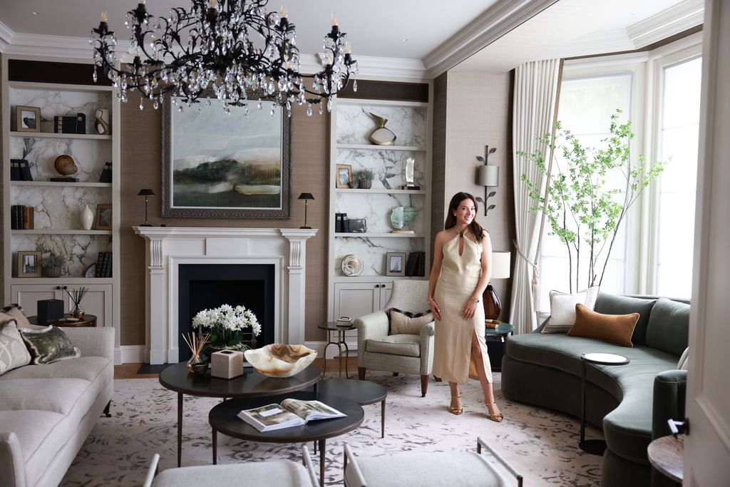 woman in decadent room