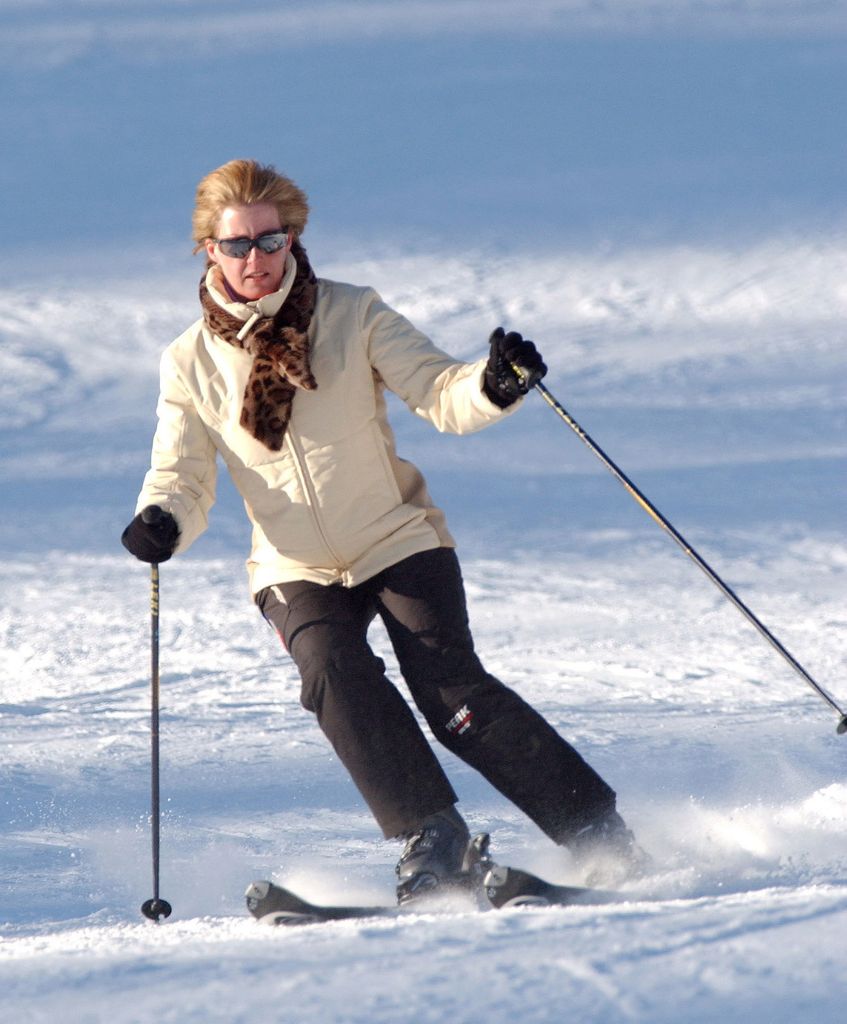 The Duchess of Edinbrugh hit the slopes at The Alpine World Ski Championships In St Moritz.