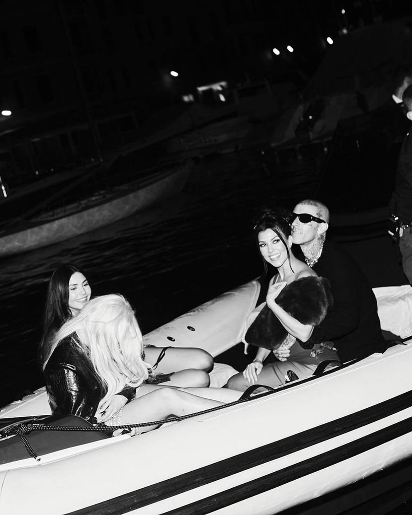 Kourtney Kardashian pictured with Travis Barker, Alabama and Atiana, on vacation in Italy 