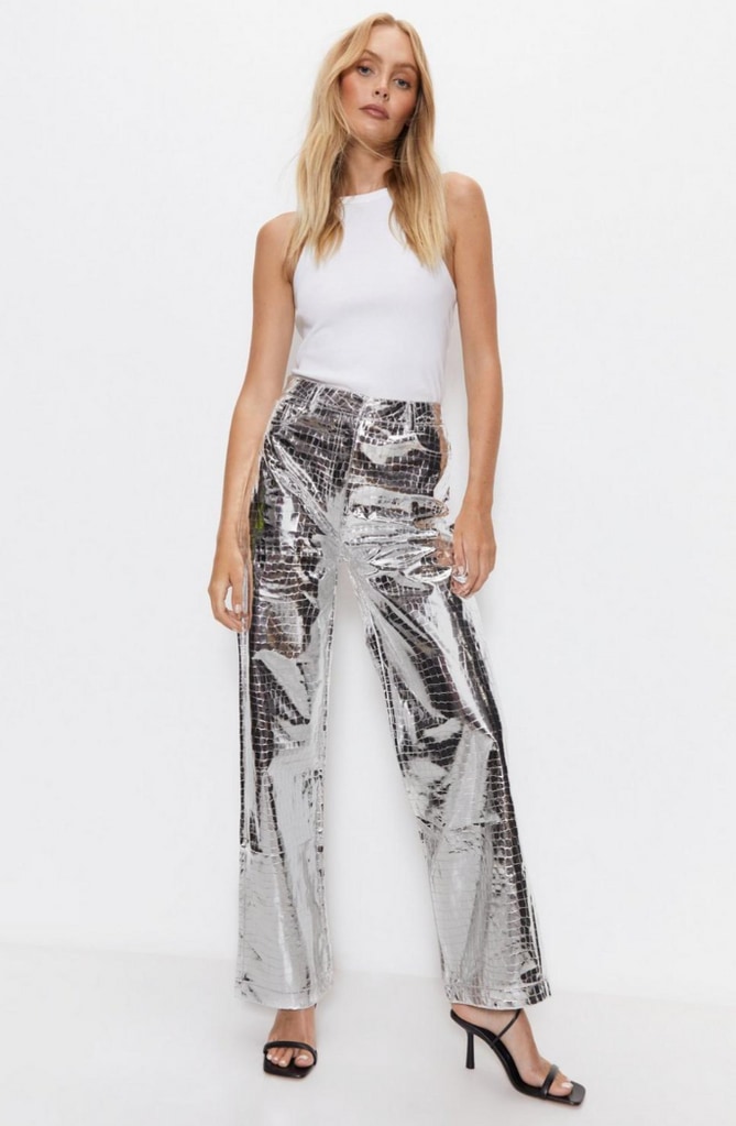 Warehouse silver trousers