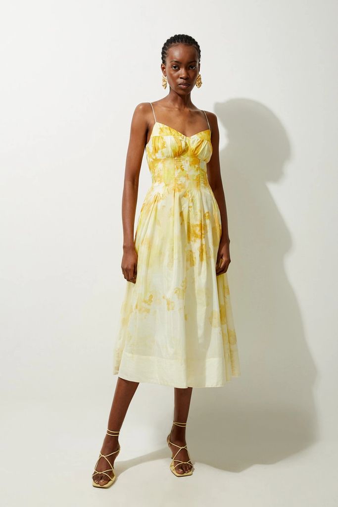 karen millen yellow dress 