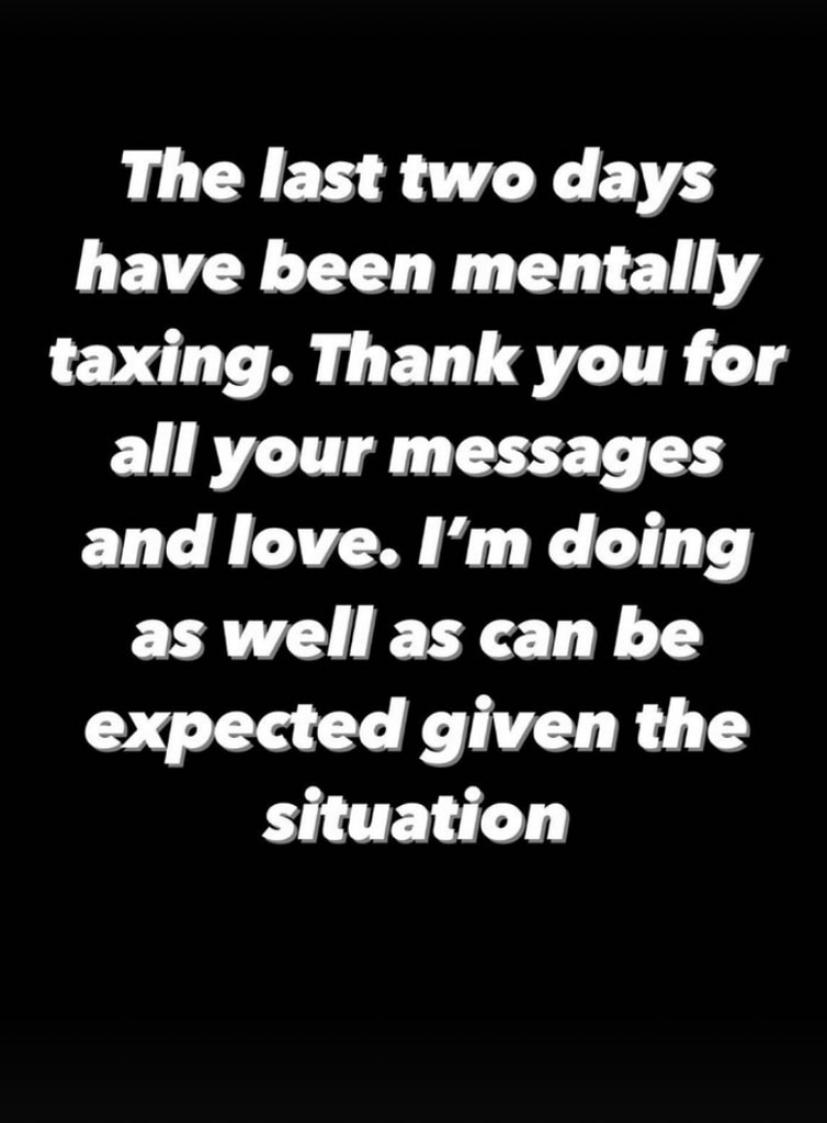 Statement shared by Josh Seiter on his Instagram Stories August 2023 following his death hoax.