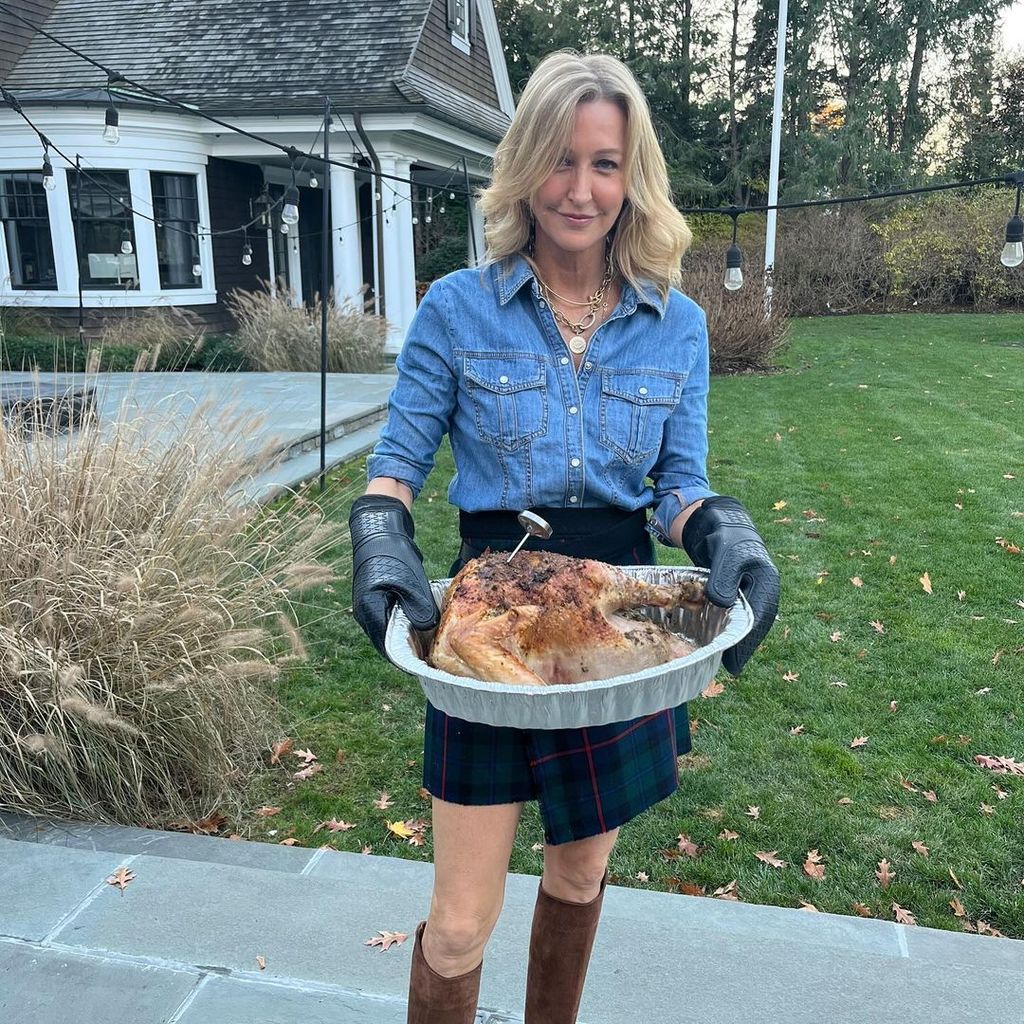 Lara pictured with the turkey