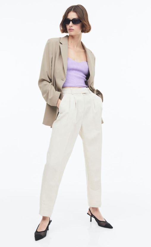 h and m tapered trousers