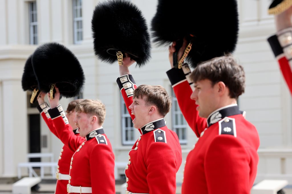 Members of the Scots guard are seen during the Scots Guards' Annual Black Sunday events 