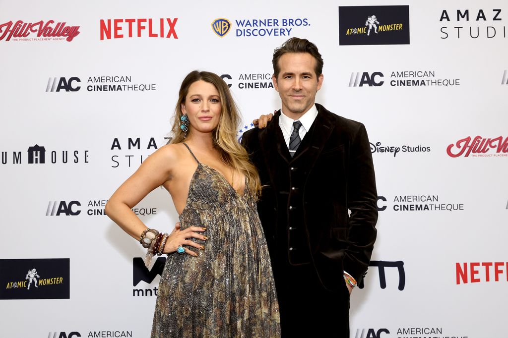 BEVERLY HILLS, CALIFORNIA - NOVEMBER 17: (L-R) Blake Lively and Honoree Ryan Reynolds attend the 36th Annual American Cinematheque Awards at The Beverly Hilton on November 17, 2022 in Beverly Hills, California. (Photo by Emma McIntyre/Getty Images for American Cinematheque)