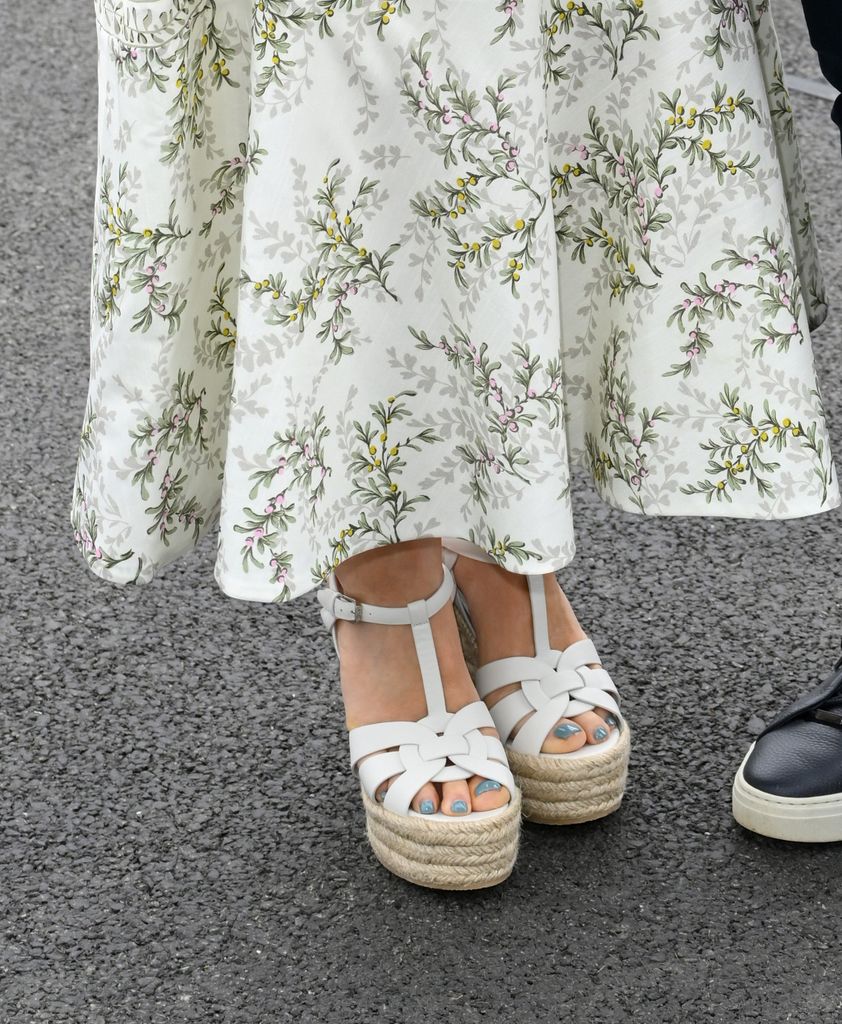 Zara wore blue nail varnish to Wimbledon