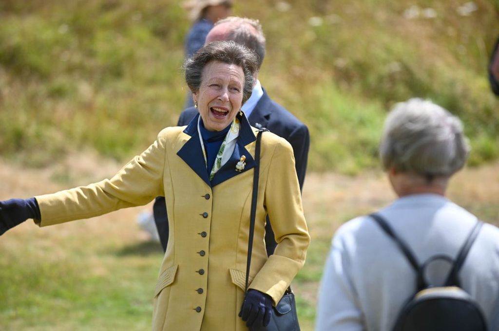 Princess Anne in her favourite yellow coat