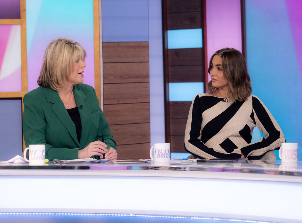 Frankie Bridge and Ruth Langsford chatting on Loose Women