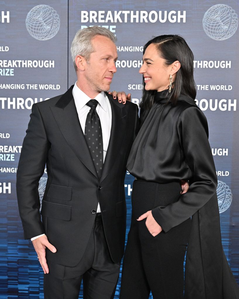 Jaron Varsano and Gal Gadot attend the 9th Annual Breakthrough Prize Ceremony at Academy Museum of Motion Pictures on April 15, 2023 in Los Angeles, California