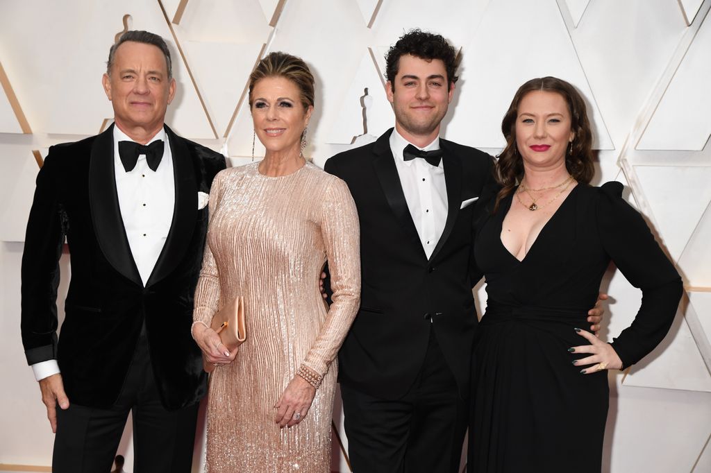 Tom Hanks, Rita Wilson, Truman Theodore Hanks, and Elizabeth Hanks attend the 92nd Annual Academy Awards at Hollywood and Highland on February 09, 2020 in Hollywood, California