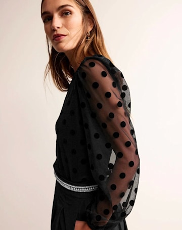 Boden polka dot top