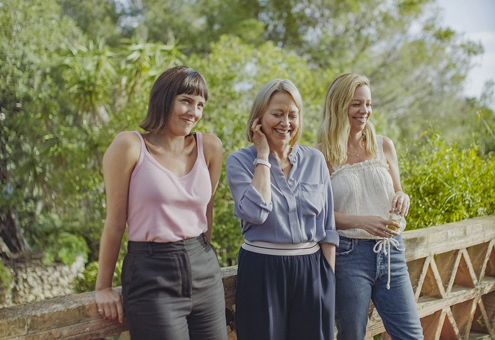 Annabel Scholey and Fiona Button with Nicola Walker in The Split: Barcelona