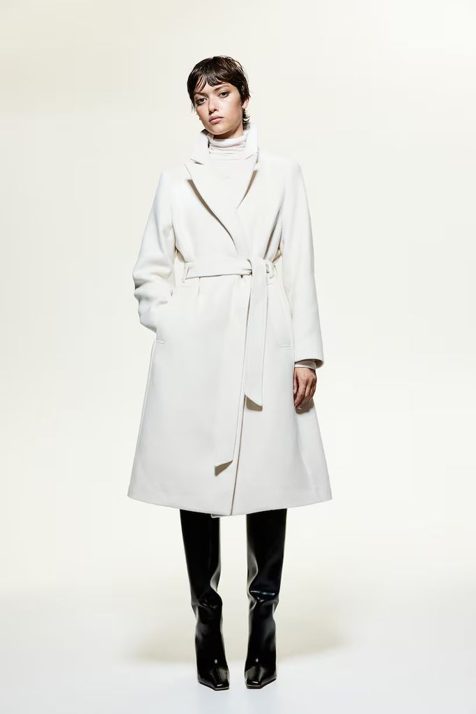 H&M Tie-Belt Long Coat