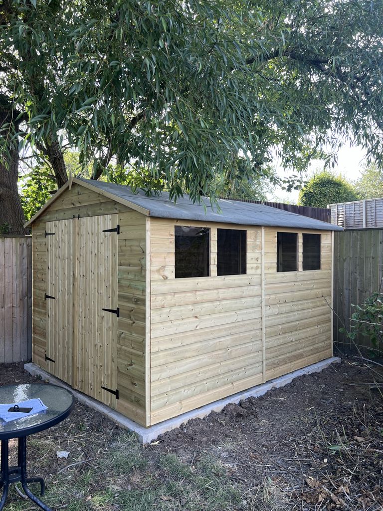 wooden garden shed 