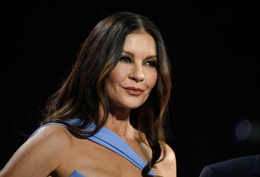 Catherine Zeta-Jones in blue dress