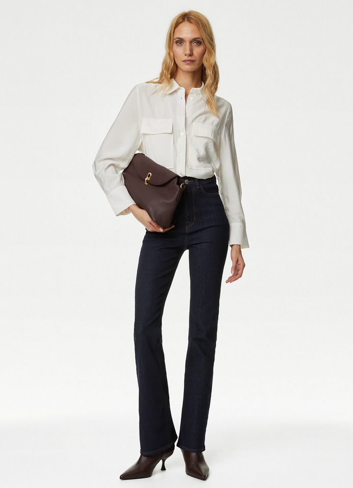 marks and spencer tummy control shaping flare jeans.