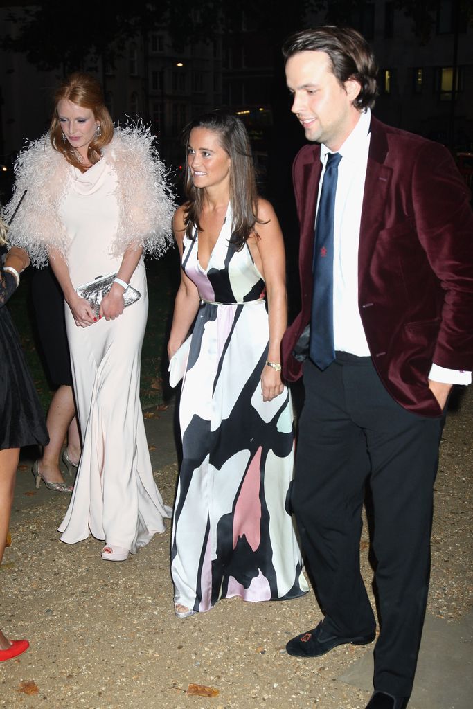 Pippa Middleton arriving with Olivier Inge and Charlie Gilkes