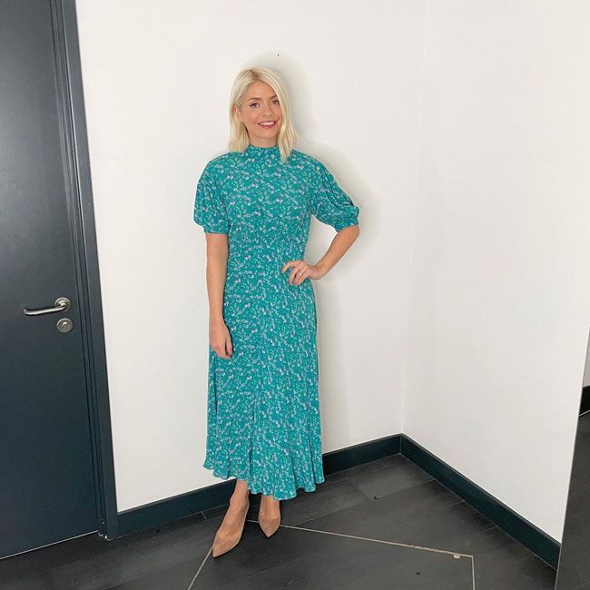 holly willoughby blue dress
