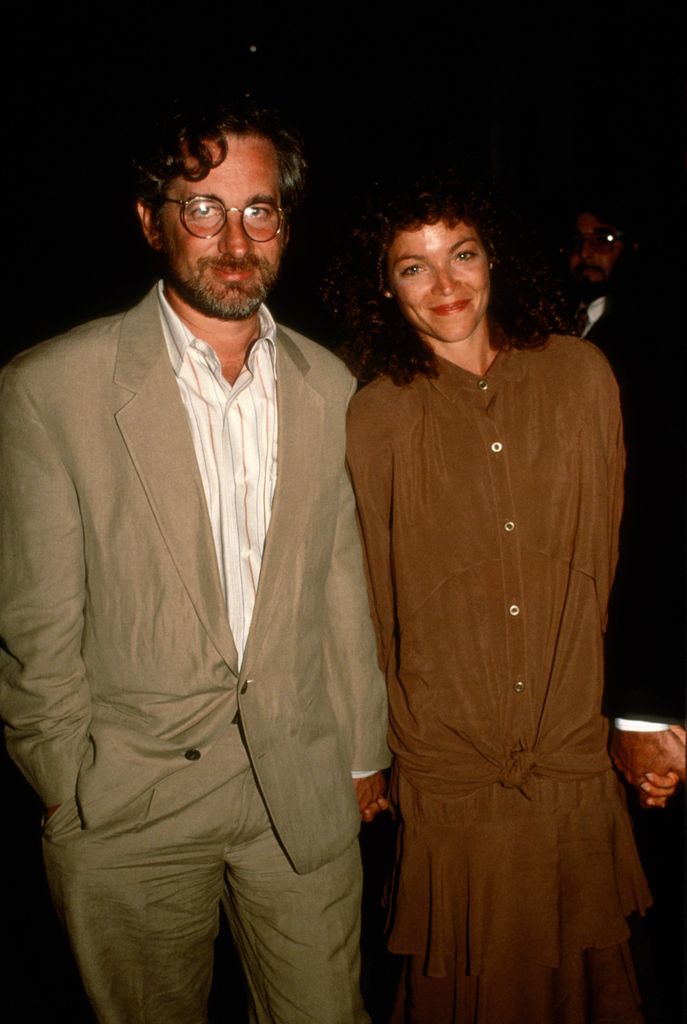 amy irving and steven spielberg holding hands