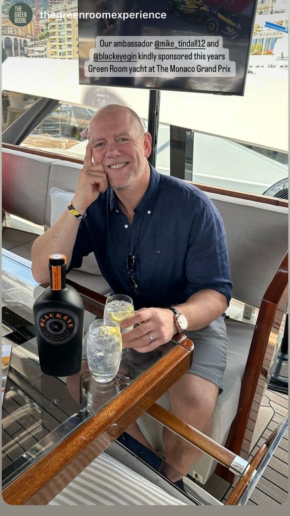 A photo of Mike Tindall sitting on the yacht 