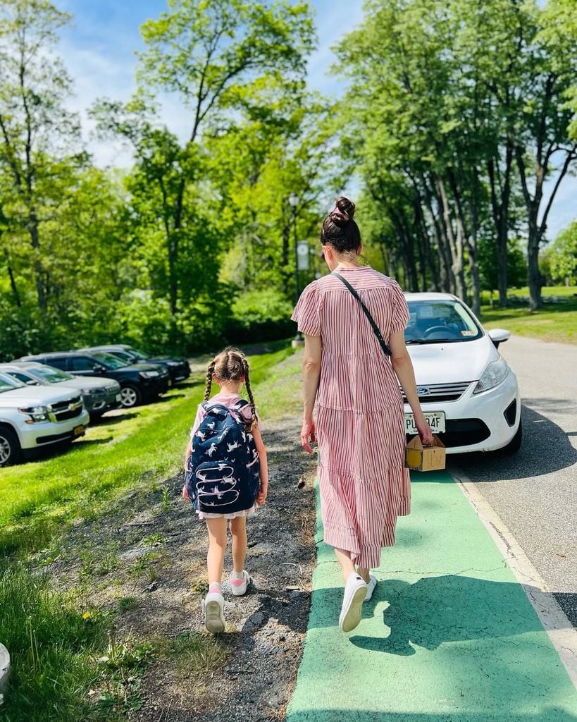 Sutton Foster walks with her daughter Emily, photo shared on Instagram