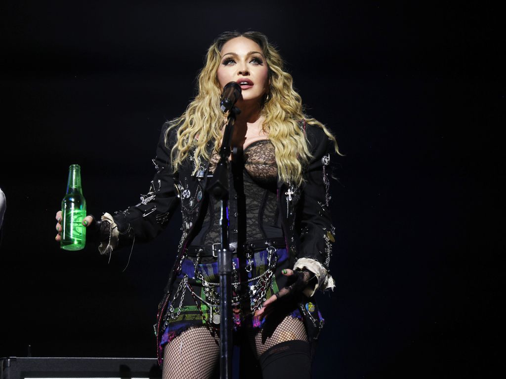 Madonna performs onstage during The Celebration Tour