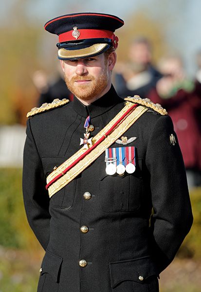 prince harry beard and uniform