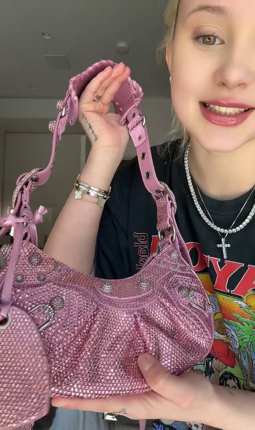 Alabama Barker receives Barbie pink Balenciaga bag