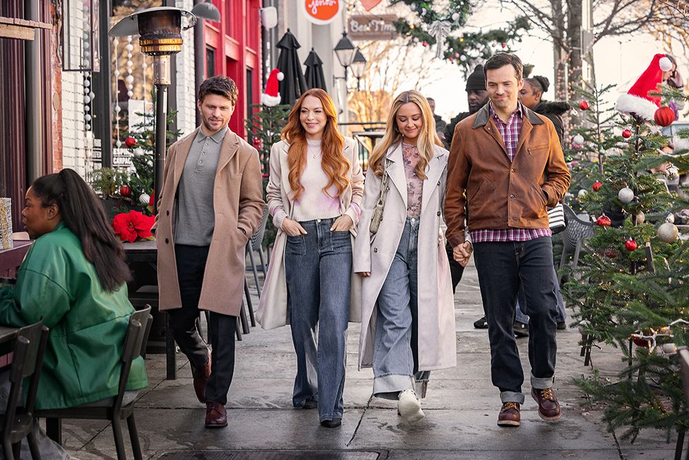 Ian Harding, Lindsay Lohan, Katie Baker and Jon Rudnitsky in Our Little Secret