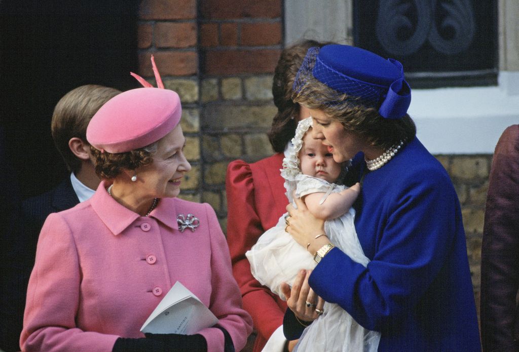 The late Queen at Princess Theodora's christening