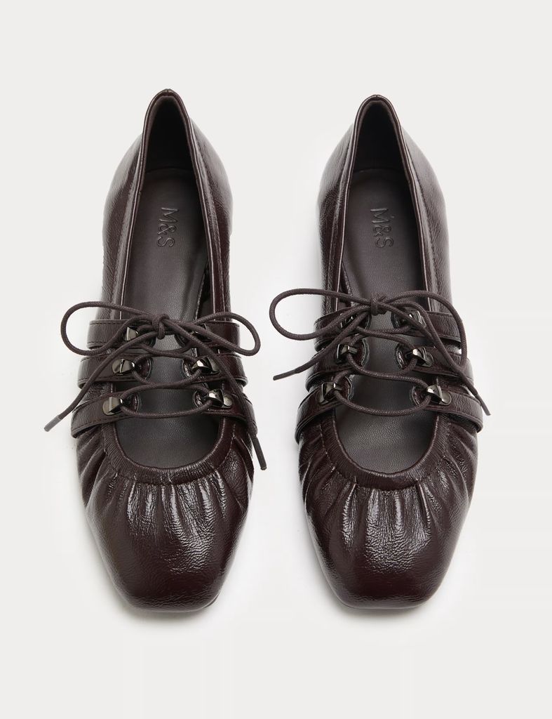 Marks and Spencer brown ballet flats