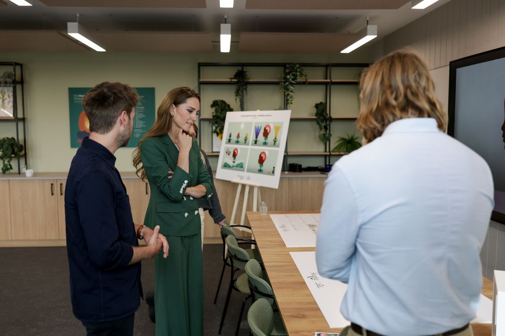 Kate Middleton looking at animations