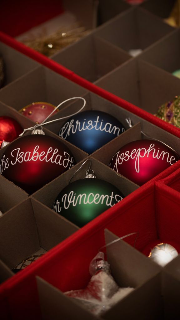 Personalised baubles for each family member
