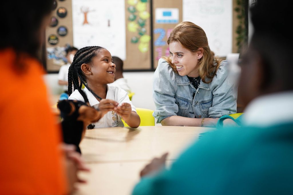 Princess Beatrice pays surprise visit to West Thornton Primary School in Croydon to join in with story time