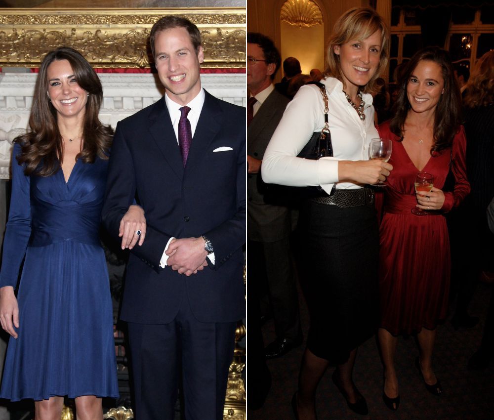 Kate and Pippa appeared to own the same Issa dress in alternate colours