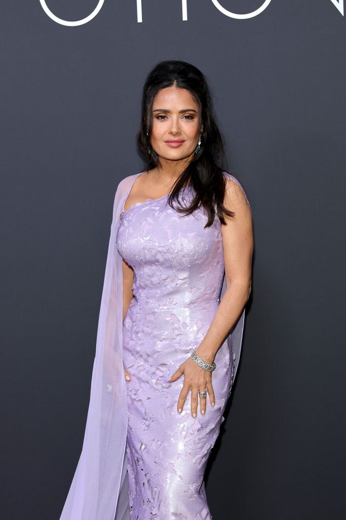 Salma Hayek attends the 2024 Kering Women In Motion Awards and Cannes Film Festival Presidential Dinner at the 77th annual Cannes Film Festival at the Place de la Castre on May 19, 2024 in Cannes, France. 