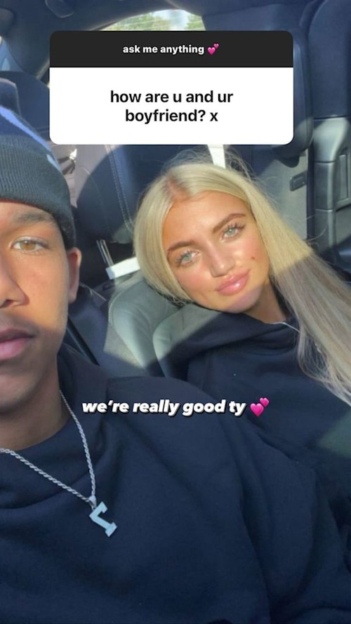 princess andre in car with boyfriend 