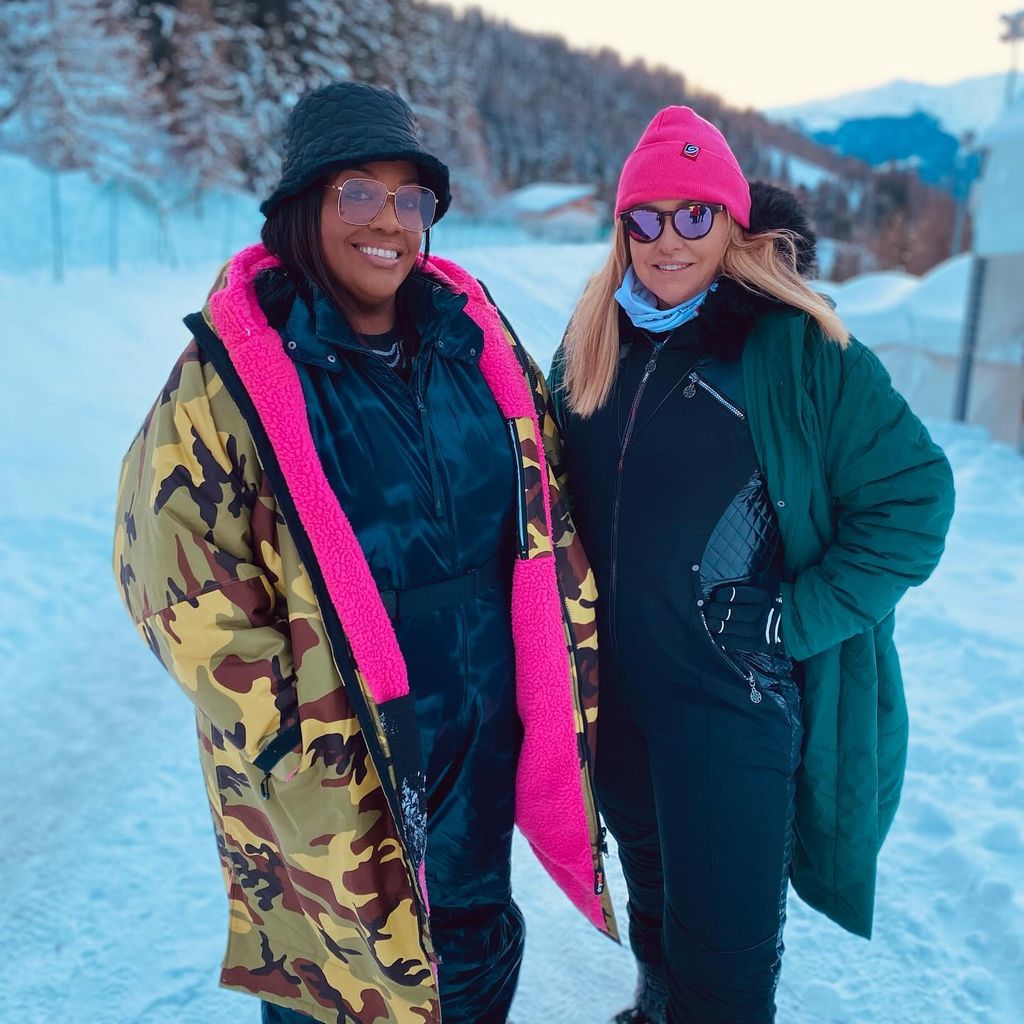 Josie Gibson and Alison Hammond on a ski trip