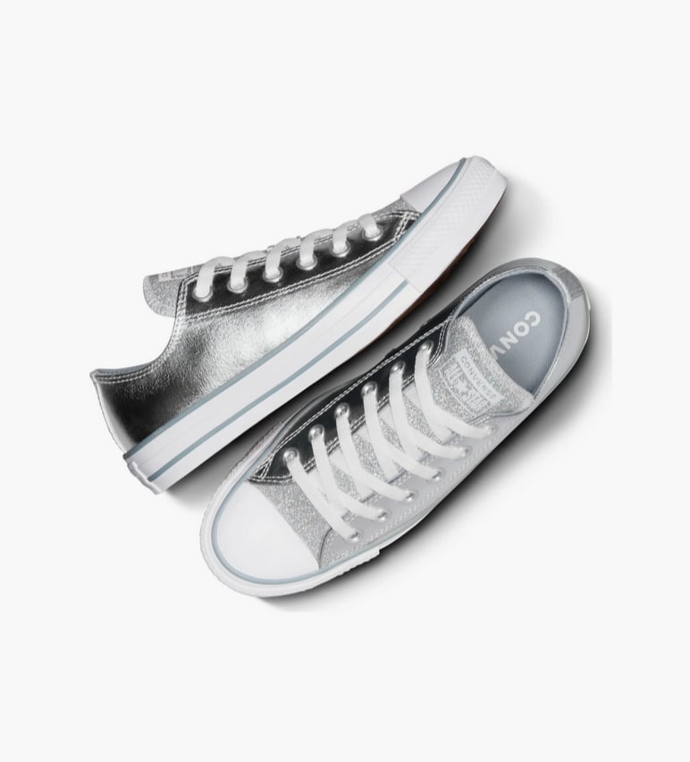 Silver Converse Chuck Taylor All-Star sneakers