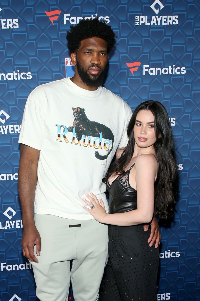 Joel Embiid with Anne de Paula